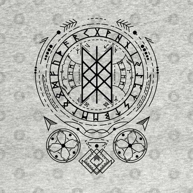 Web of Wyrd | Norse Pagan Symbol by CelestialStudio